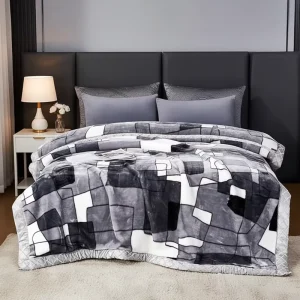 Custom Heavy Single Ply Korean Style Double Thick Warm Knitted Embossed 5kg 60 X 80 Raschel Blanket