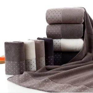 Custom High Absorbent 100% Cotton Bathroom Bath Towels Pure Thicken Bath Towel Sets for Home Hotel
