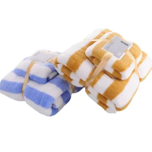 Custom High Microfiber Coral Fleece Bath Sheets Set, Super Soft and Quick-Dry Gift Towel Set