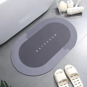 Custom High Quality Bath Mats Non Slip Bathroom Mat Oval Diatomaceous Earth Bath Mat
