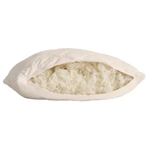 Custom High Quality Breathable Organic Wool Cervical Neck Pillow Solid & Geometric Pattern Custom Color for Home Bed Use