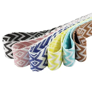 Custom High Quality Eco-friendly Colorful Jacquard Mesh Webbing for Luggage Shoulder Straps & Clothing Decoration