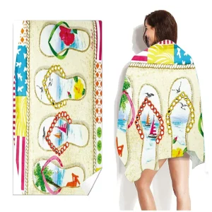 Custom High Quality Printed Sand free Cotton Beach Towel Popular Large and Quick drying Towel for Beach Towel