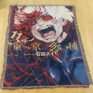 Custom High Quality Raschel Blanket Durable Cotton Polyester Tapestry Woven Wall Hanging Anime Cartoon Pattern Throw Wall