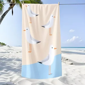 Custom High Quality Sublimation Cute Animals Printing Beach Towel Microfiber Fabrics Summer Sand Free Oversized Beach Towel