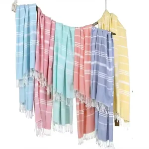 Custom High-quality Turkish Tassel Beach Towels Made of Soft Cotton Extra-large Size Quick-drying and Sand-proof