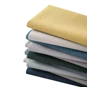 Custom Home Deco Fabric Upholstery Polyester Linen Looks Curtain Fabric Soft Flax Linen Sofa Fabric Textile