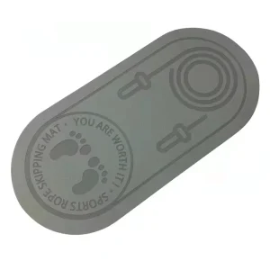 Custom Home Exercise Yoga Skipping Rope Mat 6mm TPE Oval Skipping Mat