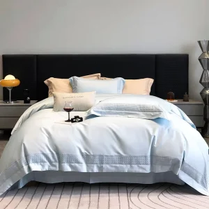 Custom Home Hotel Quality Embroidery Queen King Size 100% Australian Cotton Luxury Duvet Cover 4 Piece Bedding Sets