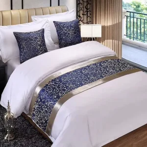 Custom Home Textile Hotel Luxury King Queen Size 100% Cotton 4 Piece Comforter Bed Sheets Bedding Set
