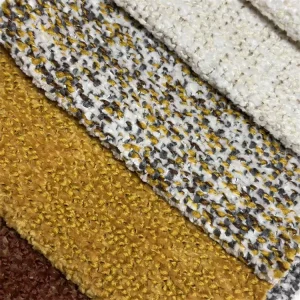 Custom Home Textile Linen Fabric Custom Polyester Upholstery with Dyed Pattern for Sofas