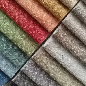 Custom Home Textile Sofa Fabric 280gsm Flat Velvet Warp Knitted Polyester Home Textile Woven Fabric
