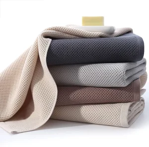 Custom Honeycomb Weave Towel Bath Sheets Wrap Towels Extra Large Cotton