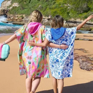 Custom Hooded Microfiber Suede Beach Towel Poncho Hooded Personalized Beach Changing Robe