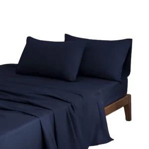 Custom Hotel Collection White Cotton Bedding Queen Bed Sheet Set With Pillowcase
