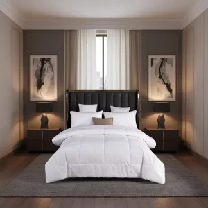 Custom Hotel Comforter for Luxury Hotels and Resorts Machine Washable Durable Eco Friendly