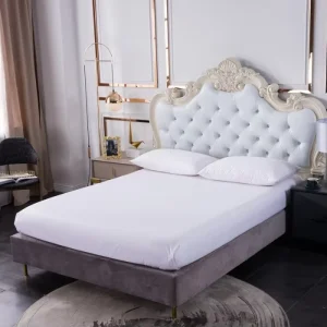 Custom Hotel Linen Bedding Sets White Plain Cotton Flat Sheet for Home & Hospital Fitted Sheet Set