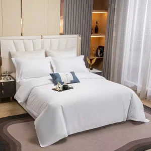 Custom Hotel Luxury Bedding Set 100% Cotton 3 4 6 7 Pieces for Queen and King Size Bed Sheet Pillowcase Duvet Cover