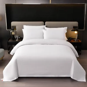 Custom Hotels and B&Bs Comfortable Soft All Seasons White Polycotton Hotel Linen Bedding Sets