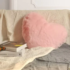 Custom Indoor Decorative Throw Pillow White Heart Shaped Throw Pillows for Home Decor