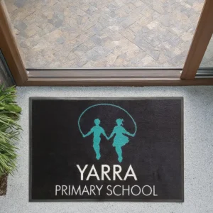 Custom Indoor Outdoor Doormat Low Profile Pet Friendly Round Tufted Nylon Washable for Home Commercial or Bar Use