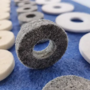 Custom Industrial Mechanical Seal 100% Wool Felt Washer Oil Absorbing Wool Felt Gasket Sealing Ring for Machine