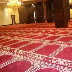 Custom Islamic Prayer Rug Fire Resistant Muslim Prayer Mat Flame Retardant Mosque Carpet Soft Washable Sajadah Mat