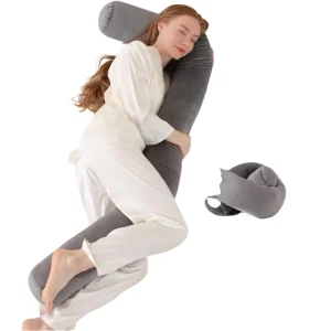 Custom J Shaped Maternity Support Back Full Body Pillow Pregnancy Pillow Sleep Strap Removable Washable Cover