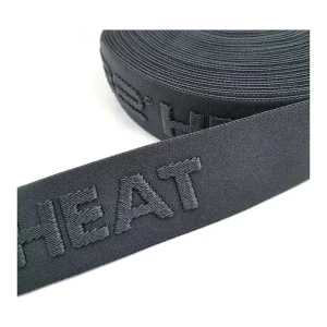 Custom Jacquard Embossed Logo Nylon Elastic Webbing Embossed Logo Nylon Emboss Elastic Band
