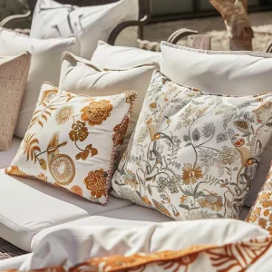 Custom Jacquard Floral Cushion Cover Home Decor Outdoor Furniture for Living Room