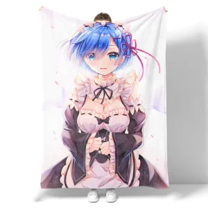 Custom Jacquard Raschel Blanket Woven Anime Cartoon Characters with Marine Pattern Personalized Blanket