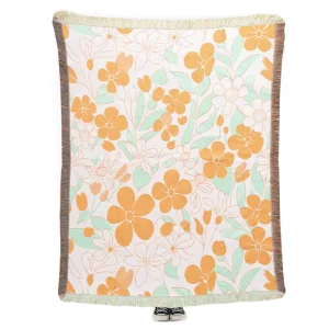 Custom Jacquard Tapestry Woven Chunky Throw Blanket with Tassel Edge High Quality for Home Decor Travel Bedding &