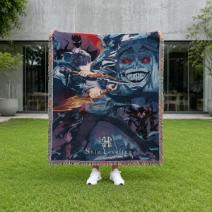 Custom Jacquard Woven Blanket Anime Pattern 130x160cm Factory Direct Sofa Cover Wall Tapestry Picnic Throw 1pc MOQ