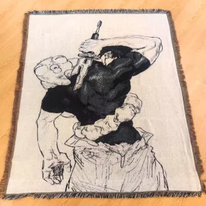 Custom Japanese Anime Wall Hanging Tapestry Woven Cotton Throw Blanket