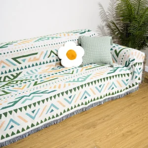 Custom King Size Woven Bed Blanket New Style Jacquard Tapestry Cotton Table Cloth Floral Patterned Sofa Blanket Table Cover