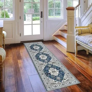 Custom Kitchen Rugs Vintage Foldable Freight for Easy Transportation Non Slip Washable 3d Printed Hallway Rug Runner