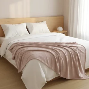 Custom Knit Fluffy Soft Cozy Sofa Flannel Custom Blanket Double Bed