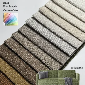 Custom Knitted Chenille Velvet Fabric for Upholstery Furniture Sofa Production Water Resistant Heavyweight 260 GSM