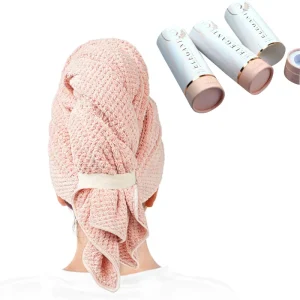 Custom LOGO Absorbent Women Square Large Size Spa Beauty Salon Quick Dry Soft Turban Microfiber Hair Drying Towels Towel Wrap