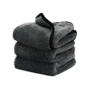 Custom LOGO Microfiber Twist Loop Towel Single Side 60×90 700gsm Super Absorbent Drying Auto Car Car Cleaning Towel