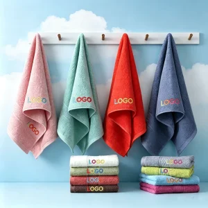 Custom LOGO Skin Friendly Cotton Wipe Towels Custom Brand Embroidery LOGO for Hair Spa Gym Sauna Pet Grooming Salon