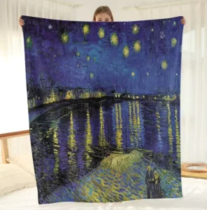 Custom Large Oil Painting Style Blanket Soft Home Decor Gift for Couch Bedroom