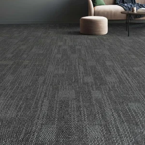 Custom Large Thick Dark Grey Commercial Nylon Printed Carpet Sticker Tile for Living Room