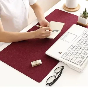 Custom Laser Logo Colorful Durable Thick Heat Resistant Felt Computer Desk Mat for Office Place