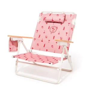 Custom Lightweight Outdoor Adult Luxury Travel Folding Portable Lie Flat Camping Beach Pool Chair With Logo
