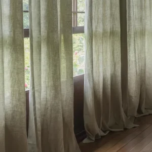 Custom Linen Blend Curtain Natural Linen Window Drapes for Hotel Villa Living Room Fast Delivery Source Factory