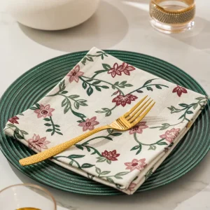 Custom Linen Cloth Wedding Napkins for Wedding Accessories Customize Printing Napkin Custom Printed Floral Napkins