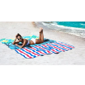 Custom Lively Colors Quick Dry Lightweight Large Size Turkish Microfiber Beach Towel