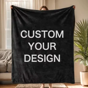 Custom Logo 3D Digital Print Fleece Blanket 100% Polyester Sublimation Personalized Throw Blanket for Airplane Use