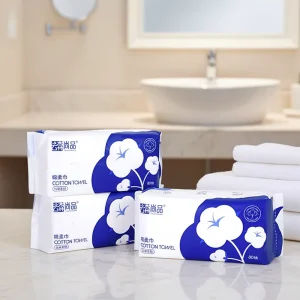 Custom Logo Acceptable 100% Cotton Eco Friendly Biodegradable 3D Pearl Pattern 1 Ply Hand Facial Wash Tissues Makeup Household